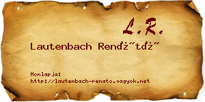 Lautenbach Renátó névjegykártya
